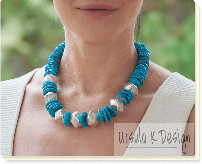 A Woman Wearing A Pearl Necklace